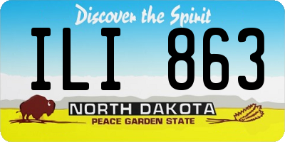 ND license plate ILI863