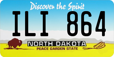 ND license plate ILI864
