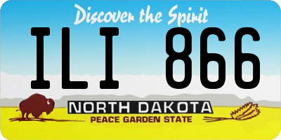 ND license plate ILI866