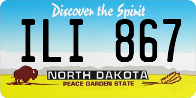 ND license plate ILI867