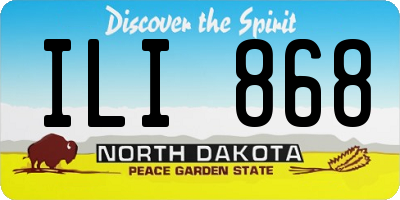 ND license plate ILI868