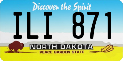 ND license plate ILI871