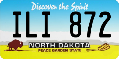 ND license plate ILI872