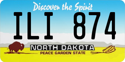 ND license plate ILI874
