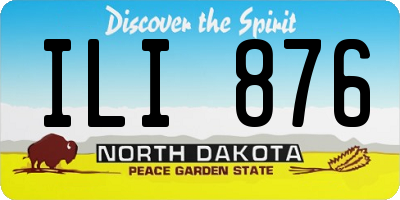 ND license plate ILI876
