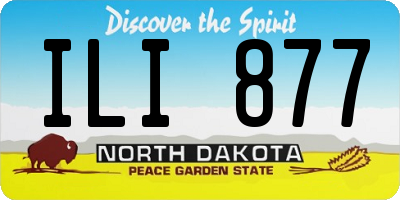 ND license plate ILI877