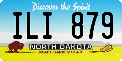 ND license plate ILI879