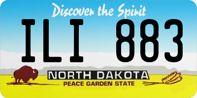 ND license plate ILI883