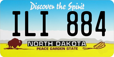 ND license plate ILI884