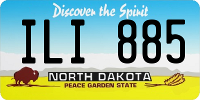 ND license plate ILI885