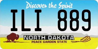 ND license plate ILI889