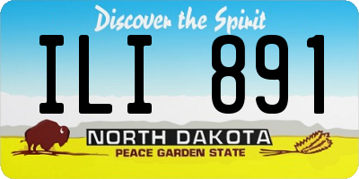 ND license plate ILI891