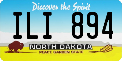 ND license plate ILI894