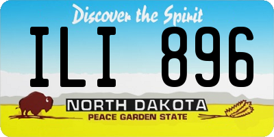 ND license plate ILI896