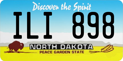 ND license plate ILI898