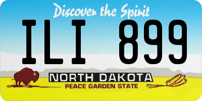 ND license plate ILI899