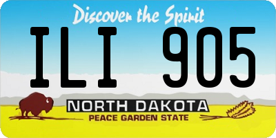ND license plate ILI905