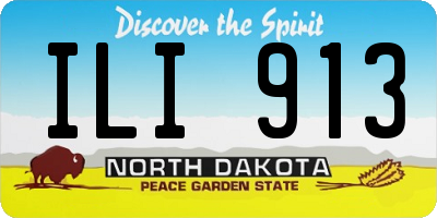 ND license plate ILI913