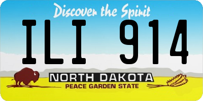 ND license plate ILI914