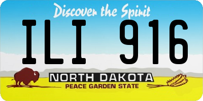 ND license plate ILI916