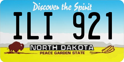 ND license plate ILI921