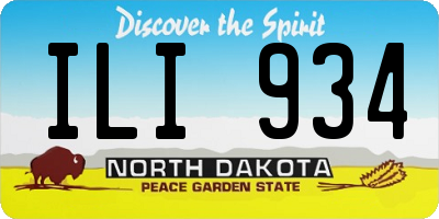 ND license plate ILI934