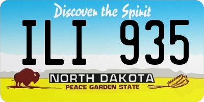 ND license plate ILI935