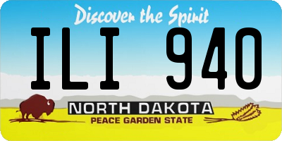 ND license plate ILI940