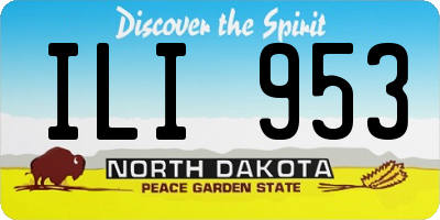 ND license plate ILI953