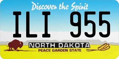 ND license plate ILI955