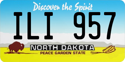 ND license plate ILI957