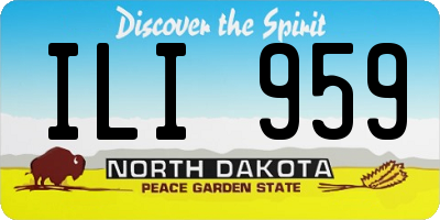 ND license plate ILI959