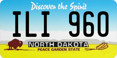 ND license plate ILI960
