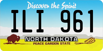 ND license plate ILI961