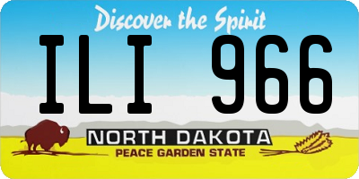 ND license plate ILI966
