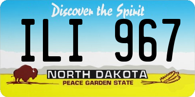 ND license plate ILI967