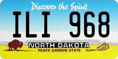 ND license plate ILI968