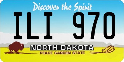 ND license plate ILI970