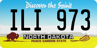 ND license plate ILI973