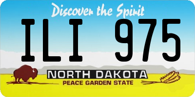 ND license plate ILI975