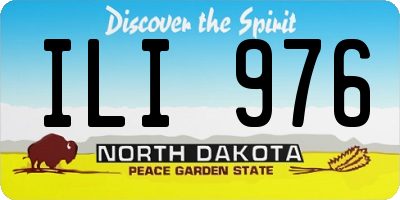 ND license plate ILI976