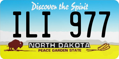 ND license plate ILI977