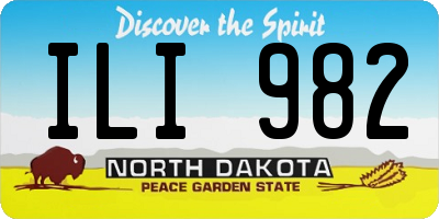 ND license plate ILI982
