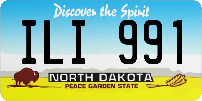 ND license plate ILI991