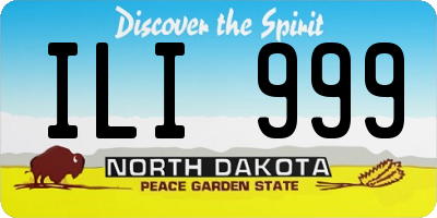 ND license plate ILI999