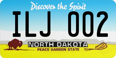 ND license plate ILJ002