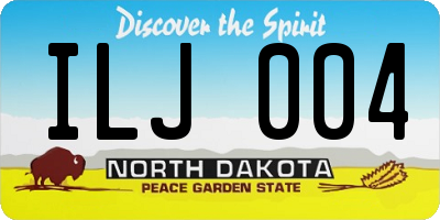 ND license plate ILJ004