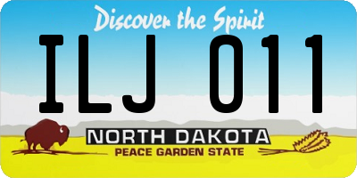 ND license plate ILJ011