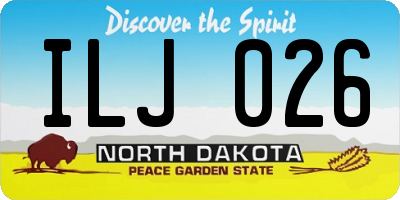ND license plate ILJ026