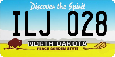 ND license plate ILJ028